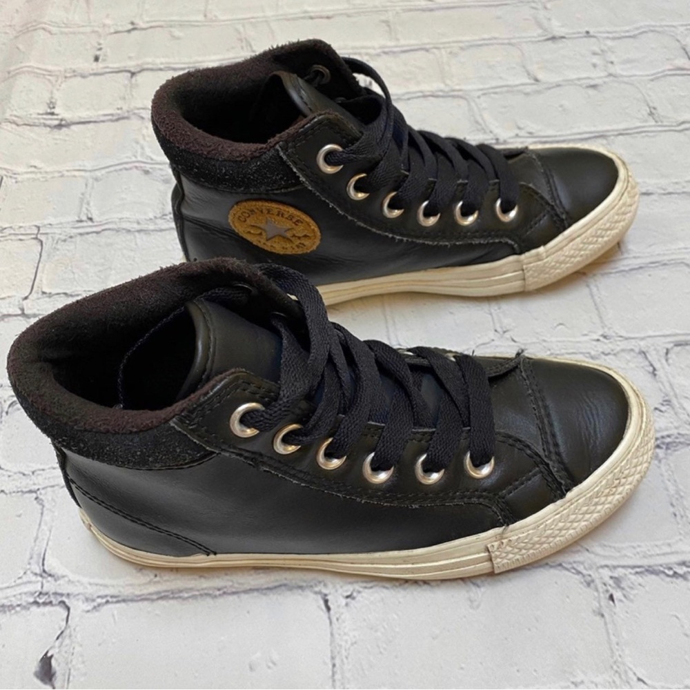 Black Leather Converse Sneaker